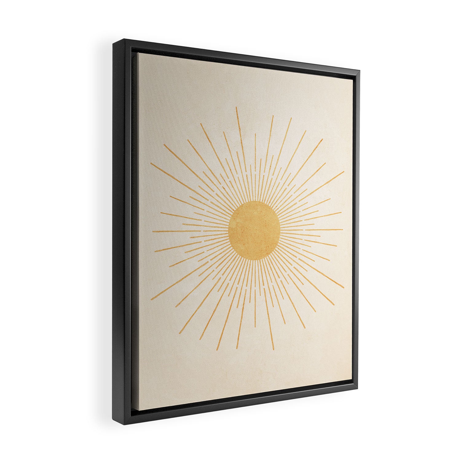 Sun #3 Yellow Framed Canvas Print Gallery Image 2