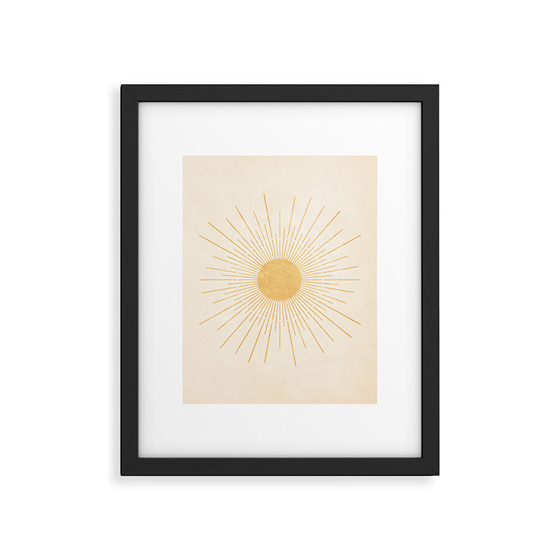 Sun #3 Yellow Framed Art Print Gallery Image 5