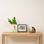 Wide Oak Tree Sketch Framed Canvas Print Gallery Image 4