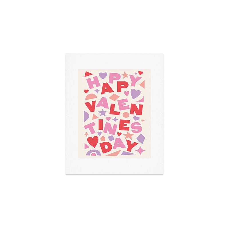 Abstract Happy Valentines Day Art Print Gallery Image 1