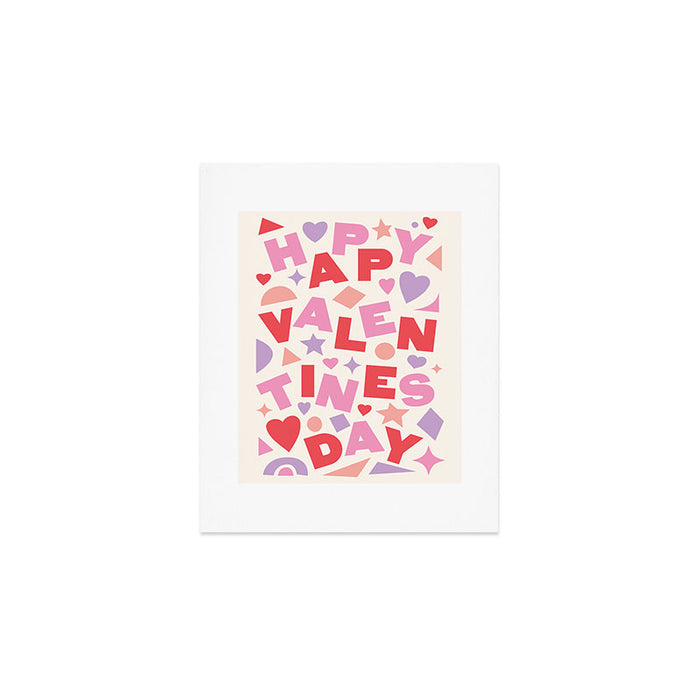 Abstract Happy Valentines Day Art Print Gallery Image 1