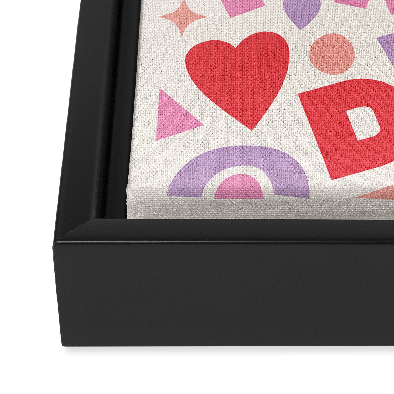 Abstract Happy Valentines Day Framed Canvas Print Gallery Image 3