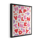 Abstract Happy Valentines Day Framed Canvas Print Gallery Image 2