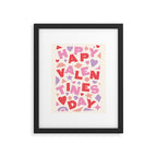 Abstract Happy Valentines Day Framed Art Print Gallery Image 5