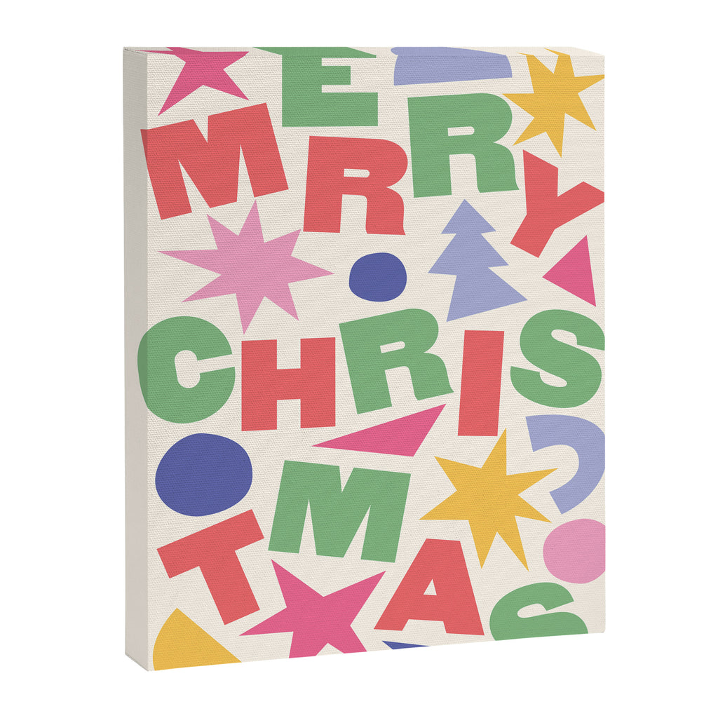 Abstract Merry Christmas Canvas Print Gallery Image 6