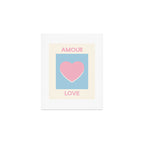 Amour Love Blue Pink Heart Art Print Gallery Image 1