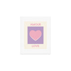 Amour Love Purple Pink Heart Art Print Gallery Image 1