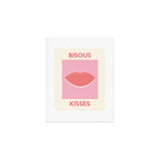 Bisous Kiss Red Lips Art Print Gallery Image 1