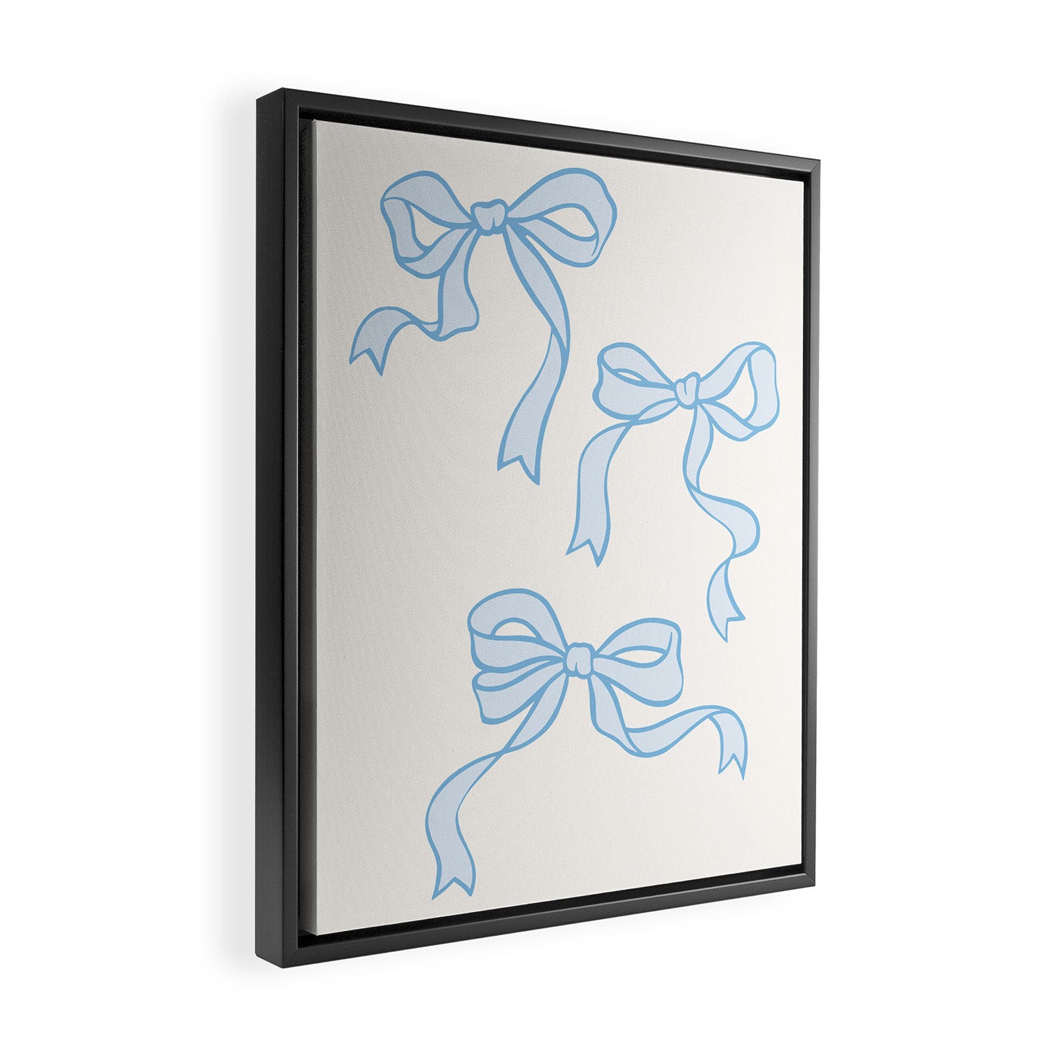 Blue Bows Framed Canvas Print Gallery Image 2
