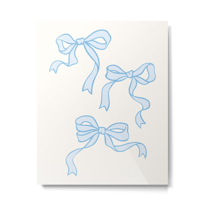 Blue Bows Metal Print Gallery Image 1