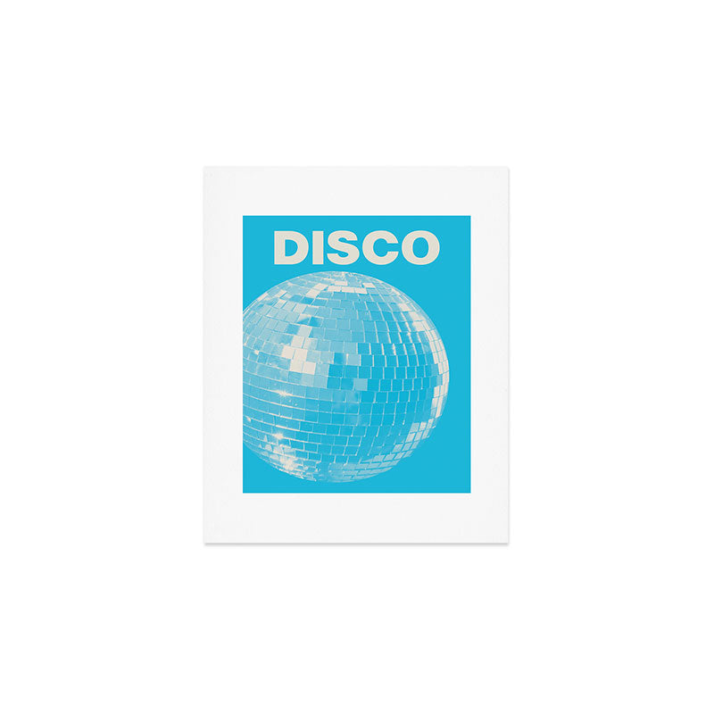 Blue Disco Ball Art Print Gallery Image 1