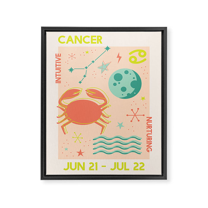 Cancer Astrology Framed Canvas Print Gallery Image 1