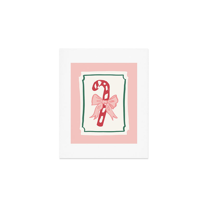 Candy Cane Bow Art Print Gallery Image 1