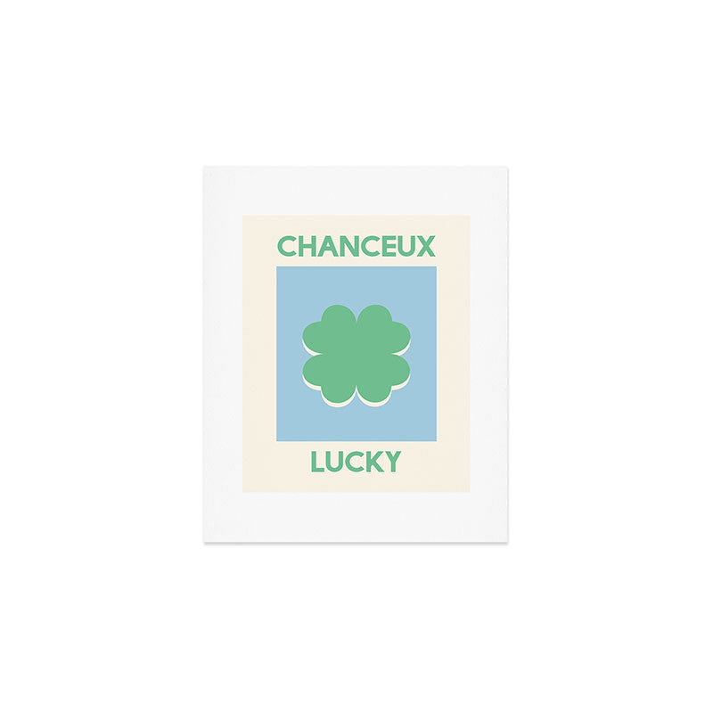 Chanceux Lucky Clover Art Print Gallery Image 1