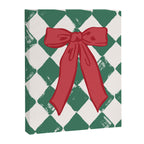 Checkered Christmas Bow Canvas Print Gallery Image 6
