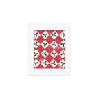 Checkered Christmas Holly Art Print Gallery Image 1