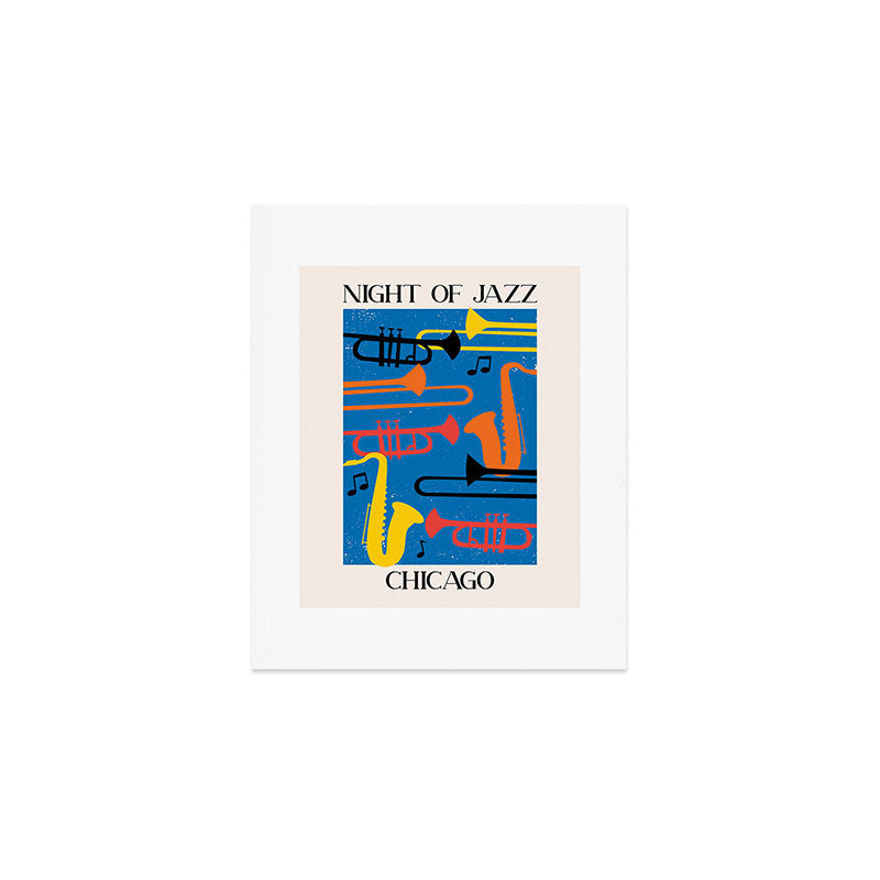 Chicago Jazz Night Art Print Gallery Image 1