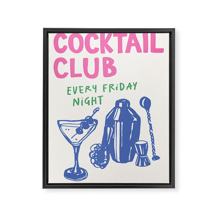 Cocktail Club Framed Canvas Print Gallery Image 1