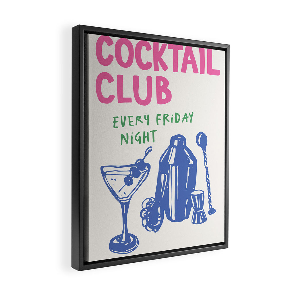 Cocktail Club Framed Canvas Print Gallery Image 2