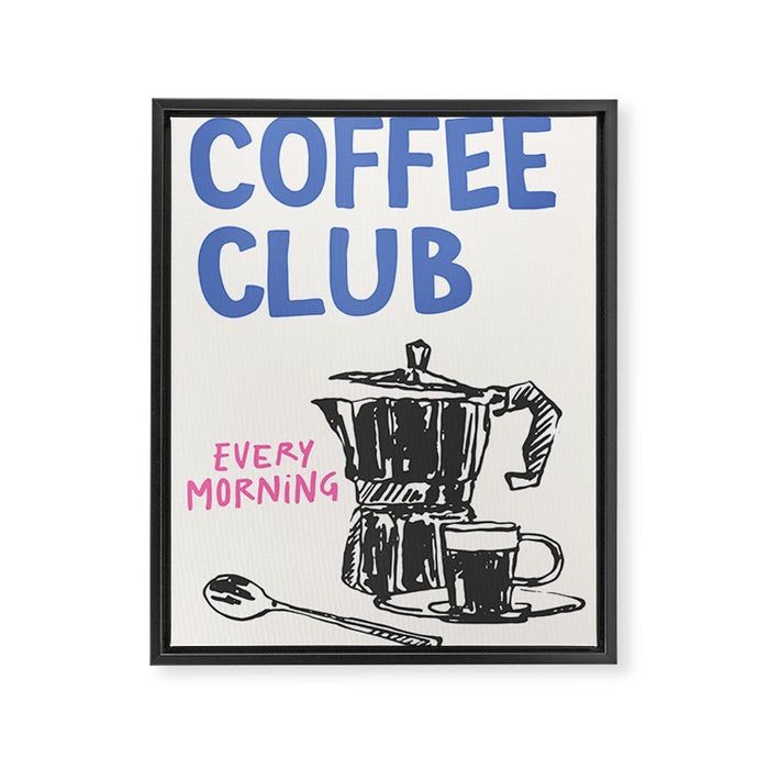 Coffee Club Framed Canvas Print Gallery Image 1