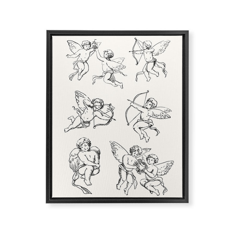 Cupids Sketch Framed Canvas Print Gallery Image 6