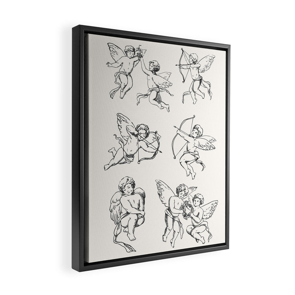Cupids Sketch Framed Canvas Print Gallery Image 2