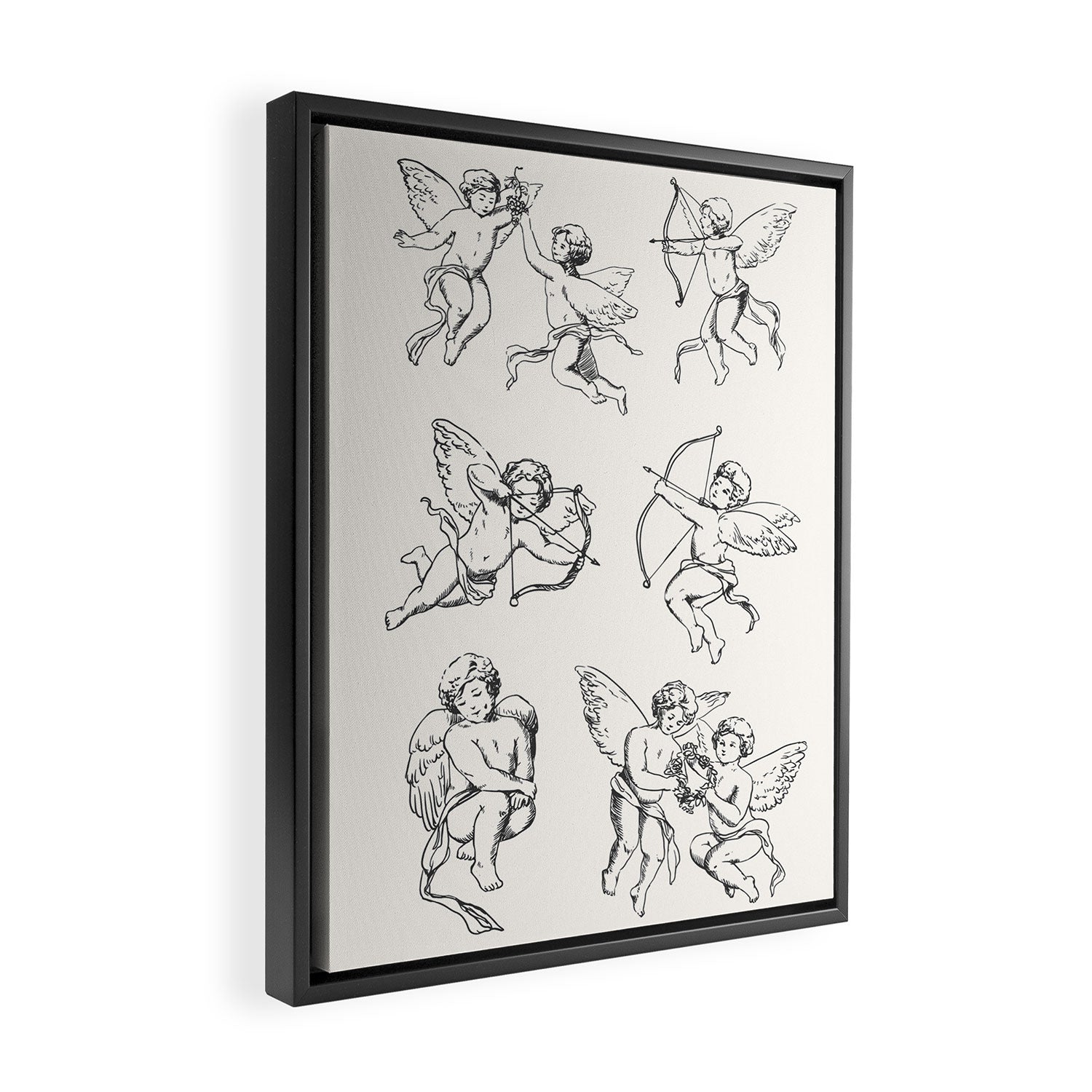 Cupids Sketch Framed Canvas Print Gallery Image 2