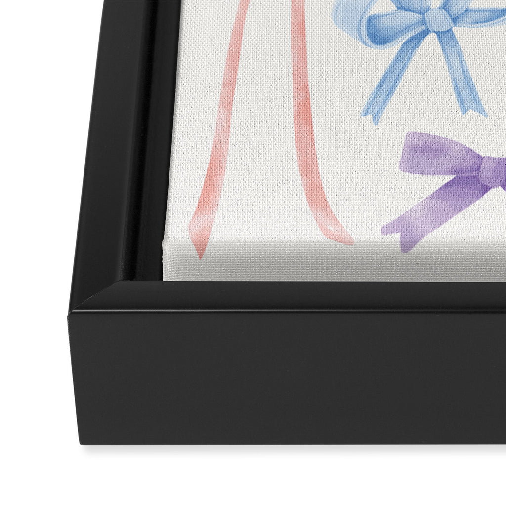 Cute Bows & Ribbons Framed Canvas Print Gallery Image 3