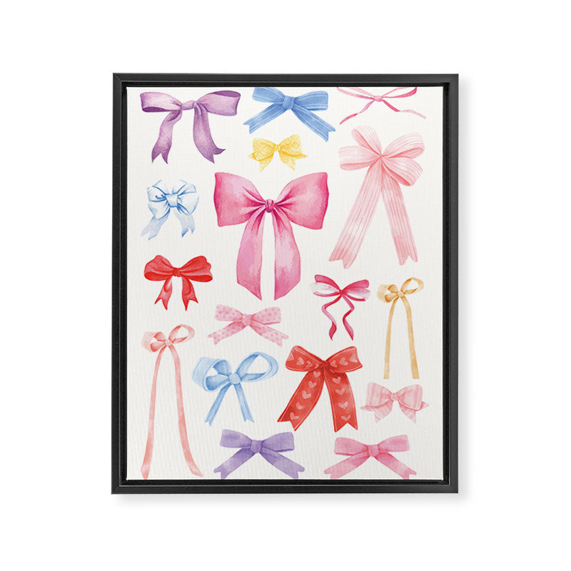 Cute Bows & Ribbons Framed Canvas Print Gallery Image 6