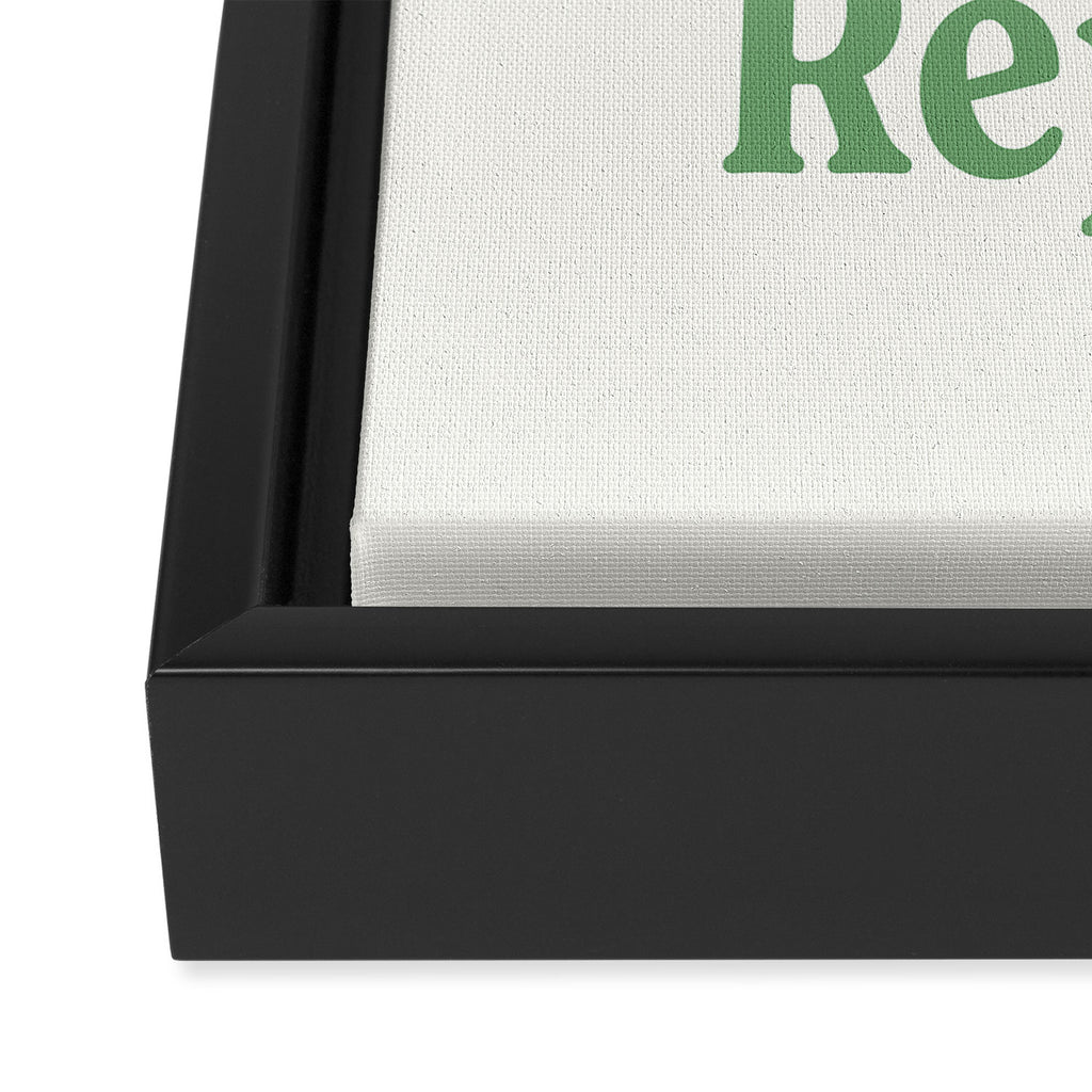 Eat Sleep Read Repeat Green Framed Canvas Print Gallery Image 3