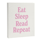 Eat Sleep Read Repeat Pink Canvas Print Gallery Image 6