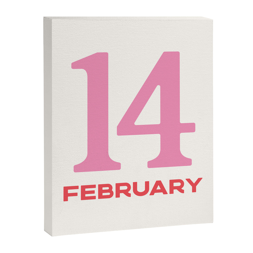 February 14 Pink Canvas Print Gallery Image 6