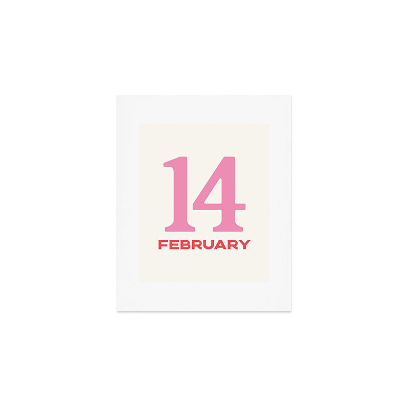 February 14 Pink Art Print Gallery Image 1