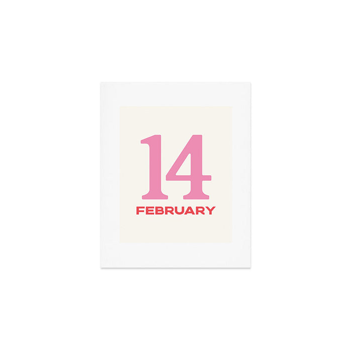 February 14 Pink Art Print Gallery Image 1