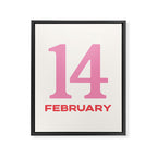 February 14 Pink Framed Canvas Print Gallery Image 6