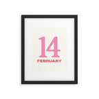 February 14 Pink Framed Art Print Gallery Image 5
