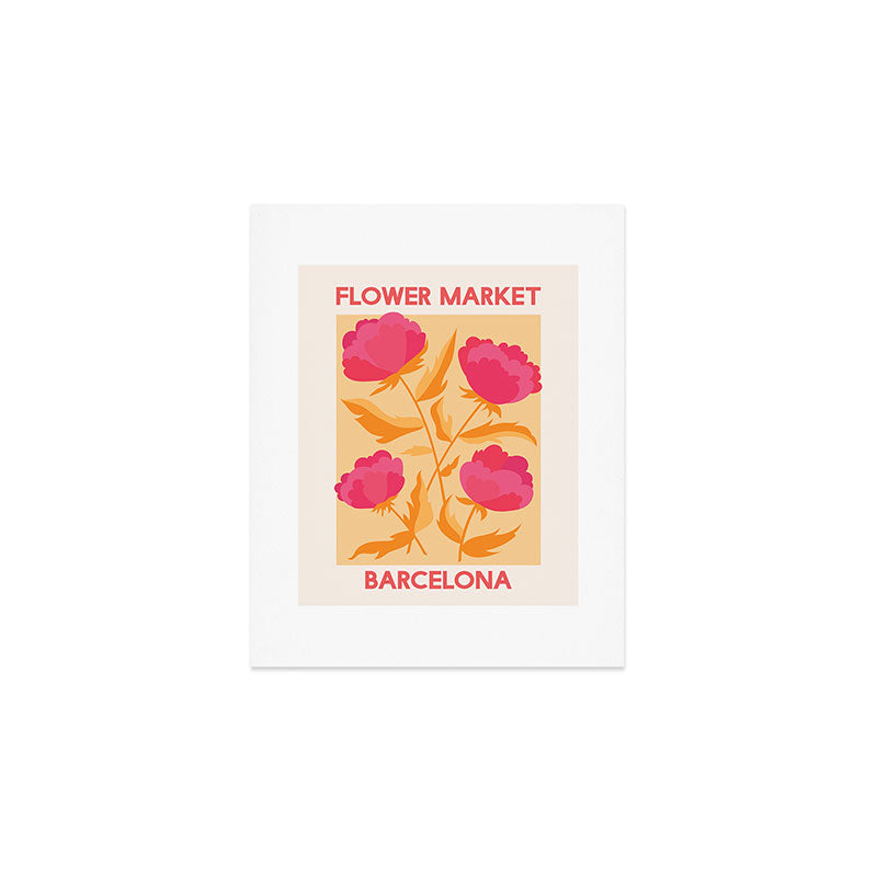 Flower Market Barcelona Art Print Gallery Image 1