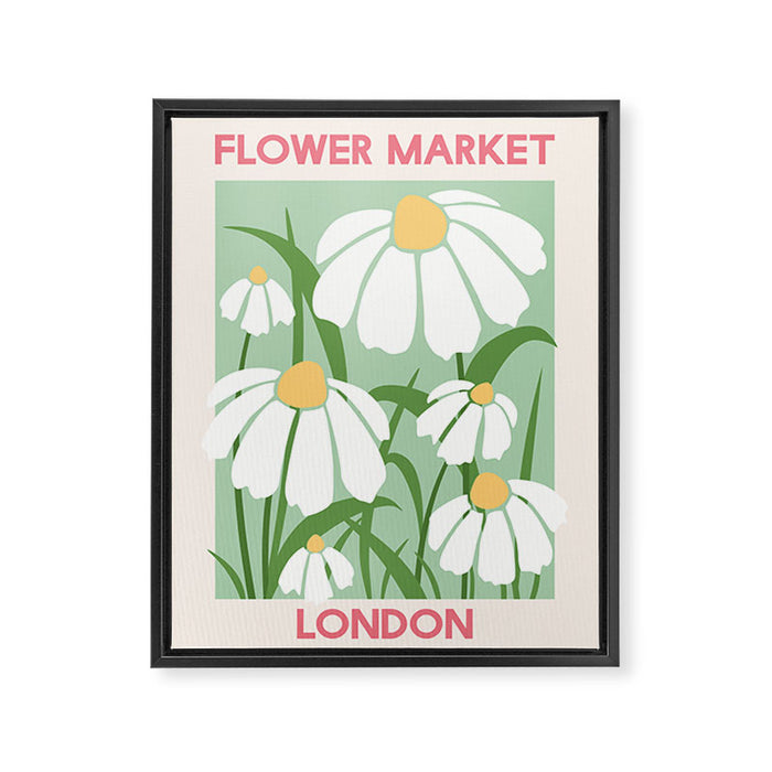Flower Market London Framed Canvas Print Gallery Image 1