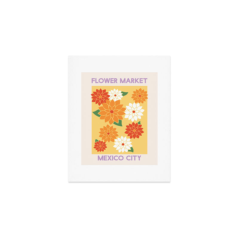 Flower Market Mexico City Dahlias Art Print Gallery Image 1
