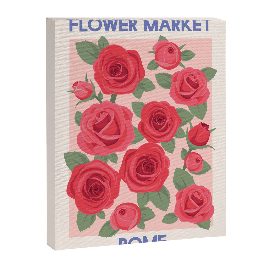 Flower Market Rome Roses Canvas Print Gallery Image 6