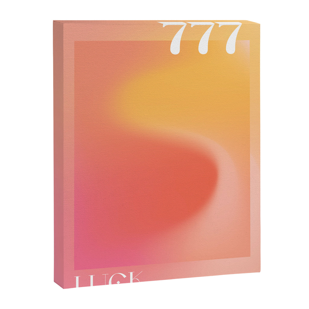 Gradient Angel Number 777 Luck Canvas Print Gallery Image 6