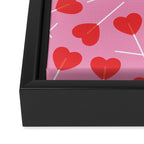 Heart Lollipops Framed Canvas Print Gallery Image 3