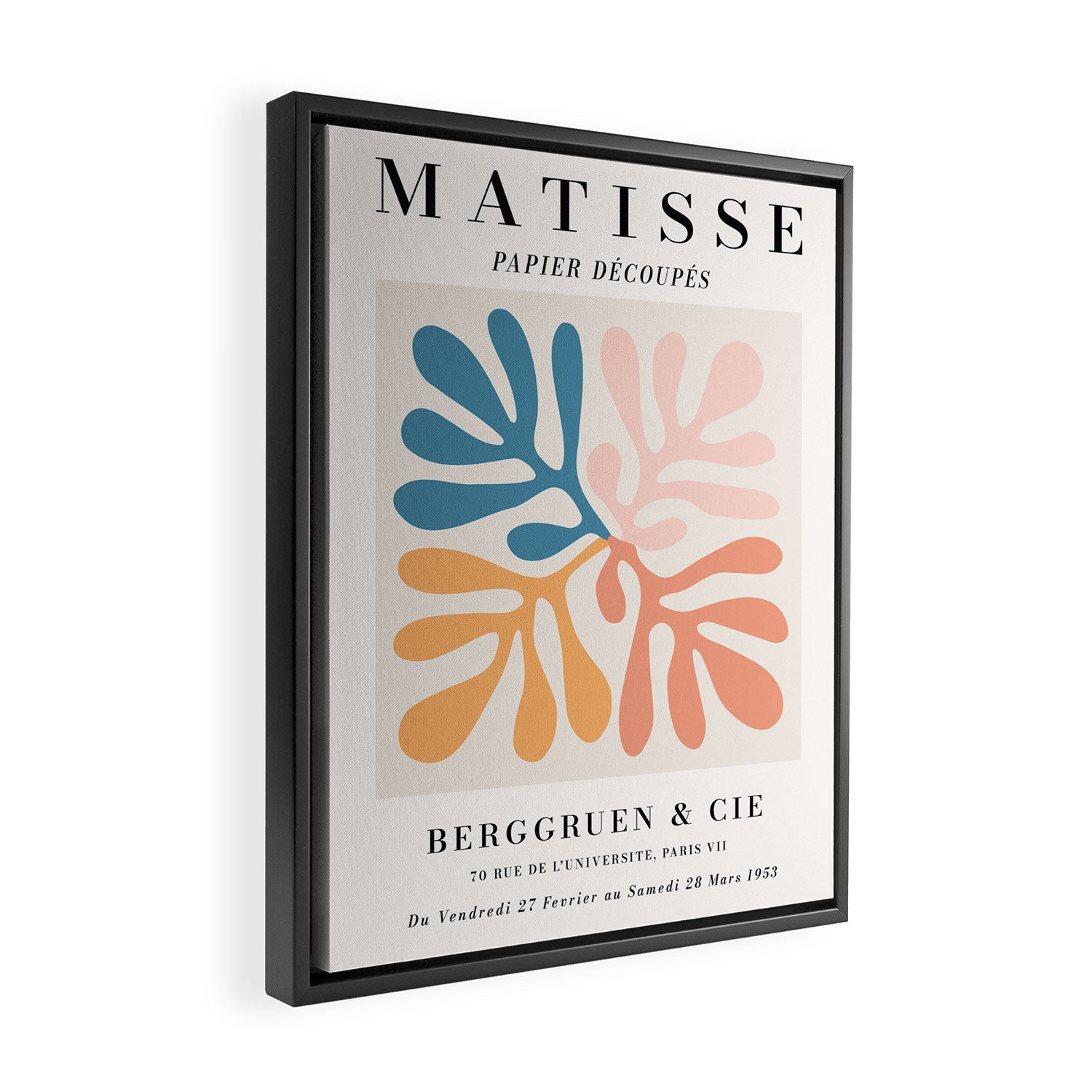 Henri Matisse Paper Cut Outs Exhibition Framed Canvas Print Gallery Image 2