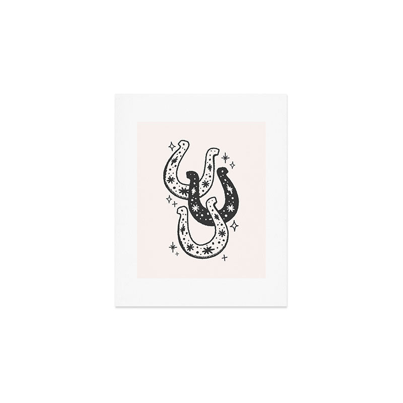 Horseshoes Black Art Print Gallery Image 1