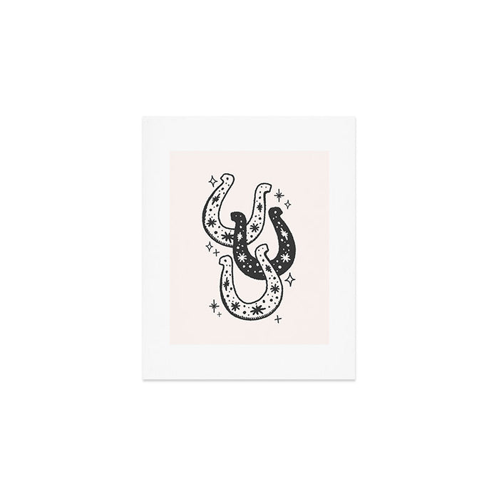 Horseshoes Black Art Print Gallery Image 1