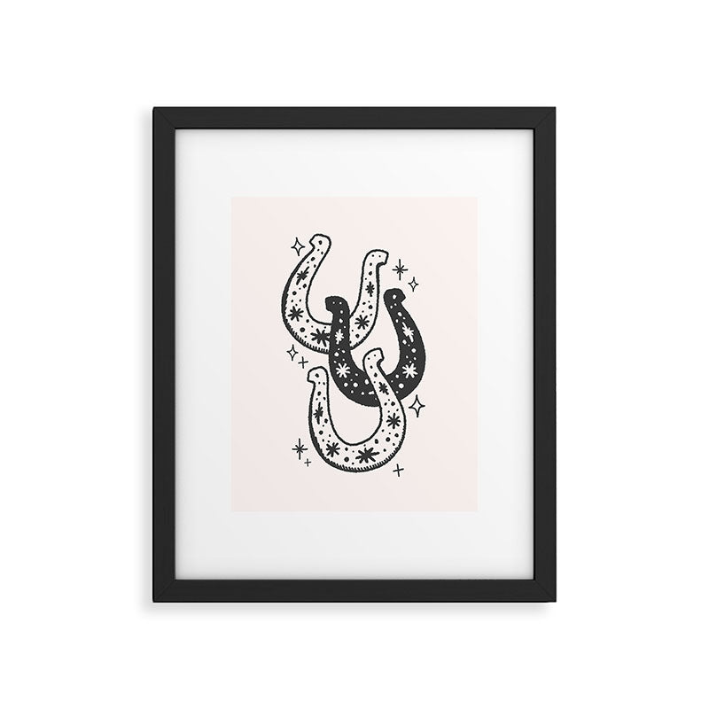 Horseshoes Black Framed Art Print Gallery Image 4