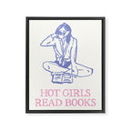 Hot Girls Read Books Framed Canvas Print Gallery Image 6