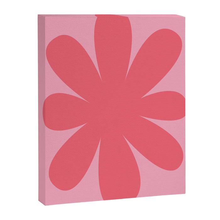 Hot Pink Abstract Floral Canvas Print Gallery Image 1