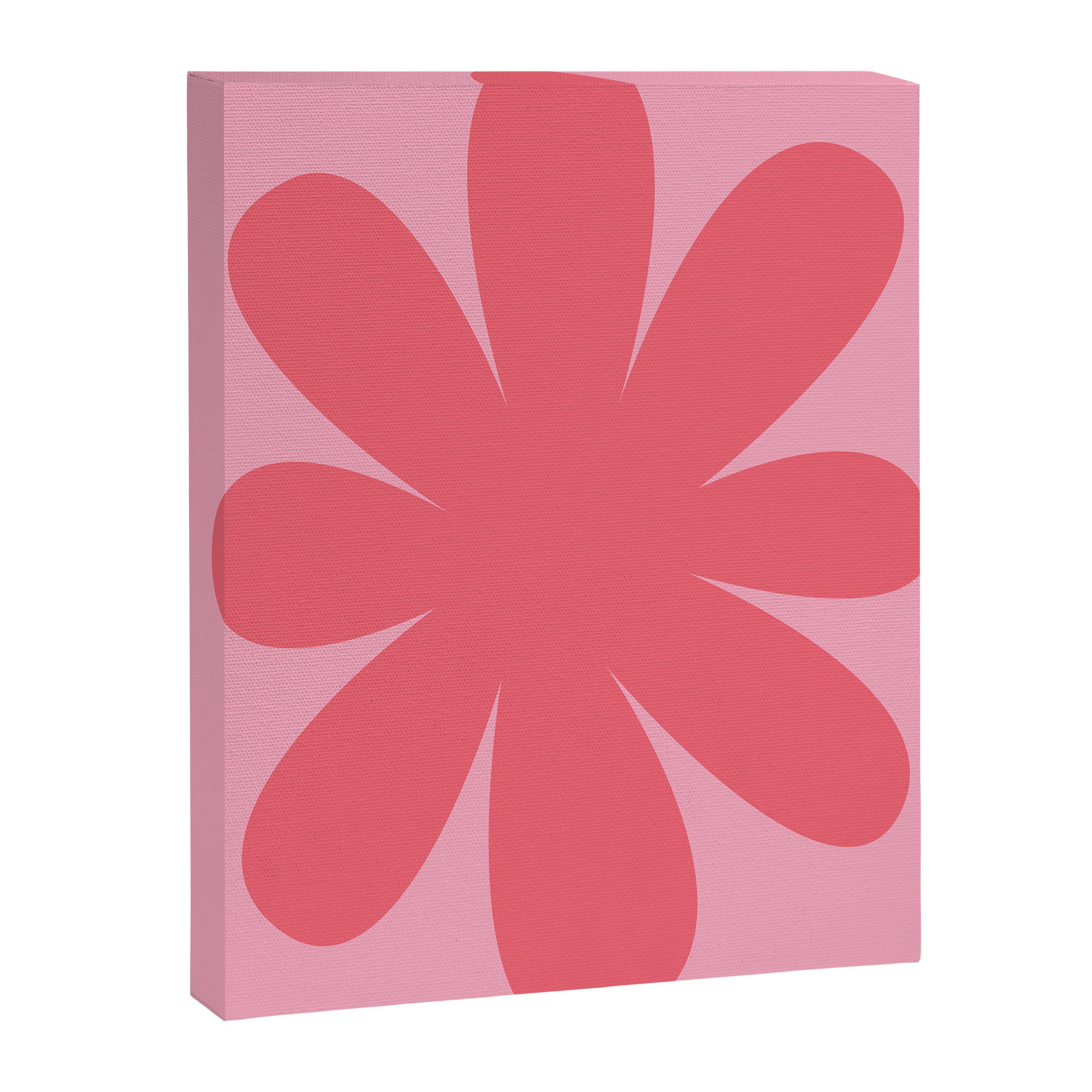 Hot Pink Abstract Floral Canvas Print Gallery Image 6