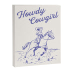 Howdy Cowgirl Blue Canvas Print Gallery Image 6